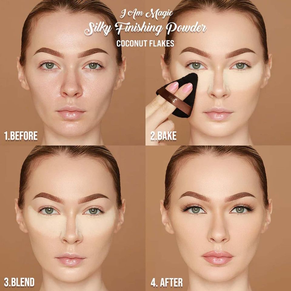 Juvia'S Place I Am Magic Silky Finishing Powder - Coconut Flakes  Lightweight Loose Face Powder For Women, Makeup For Under Eye & Face - Talc & Paraben Free - Flawless Matte Finish For Everyday Use