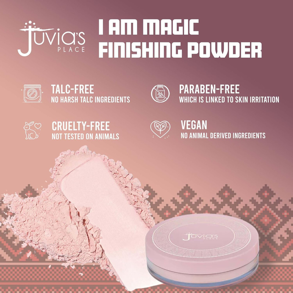 Juvia'S Place I Am Magic Silky Finishing Powder - Cotton Candy  Lightweight Loose Face Powder For Women, Makeup For Under Eye & Face - Talc & Paraben Free - Flawless Matte Finish For Everyday Use