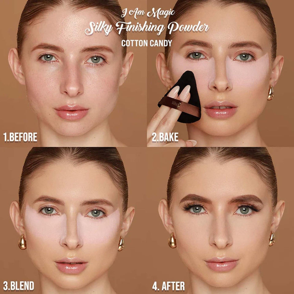 Juvia'S Place I Am Magic Silky Finishing Powder - Cotton Candy  Lightweight Loose Face Powder For Women, Makeup For Under Eye & Face - Talc & Paraben Free - Flawless Matte Finish For Everyday Use