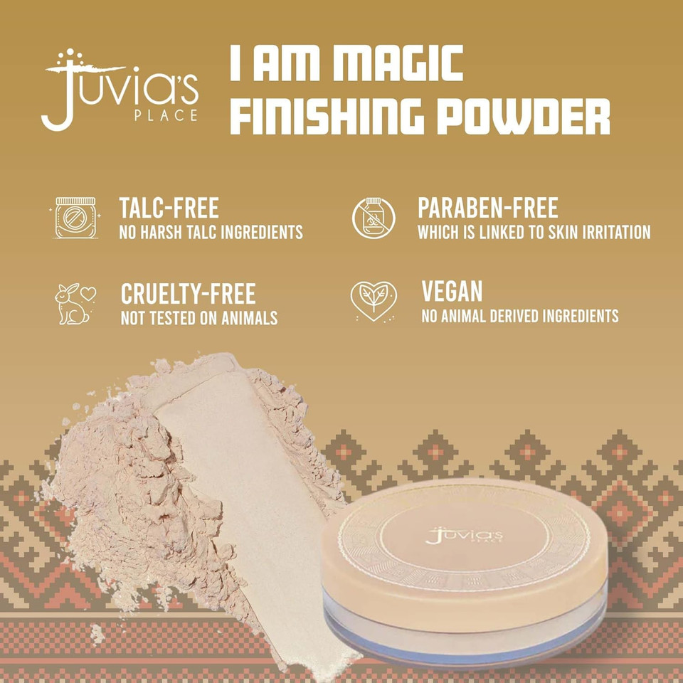 Juvia'S Place I Am Magic Silky Finishing Powder - Vanilla Bean  Lightweight Loose Face Powder For Women, Makeup For Under Eye & Face - Talc & Paraben Free - Flawless Matte Finish For Everyday Use