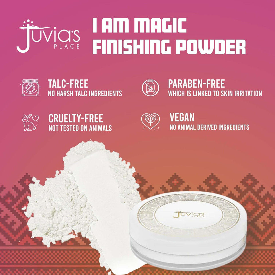 Juvia'S Place I Am Magic Silky Finishing Powder - Whipped Cream  Lightweight Loose Face Powder For Women, Makeup For Under Eye & Face - Talc & Paraben Free - Flawless Matte Finish For Everyday Use
