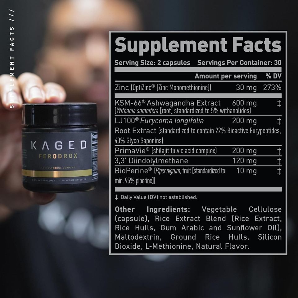 Kaged Test Elite Testosterone Booster: Premium Formula With Mr-10, Ksm-66 Ashwagandha, S7 Nitric Oxide Booster - Helps Increase Free And Total Testosterone Levels, 30 Servings