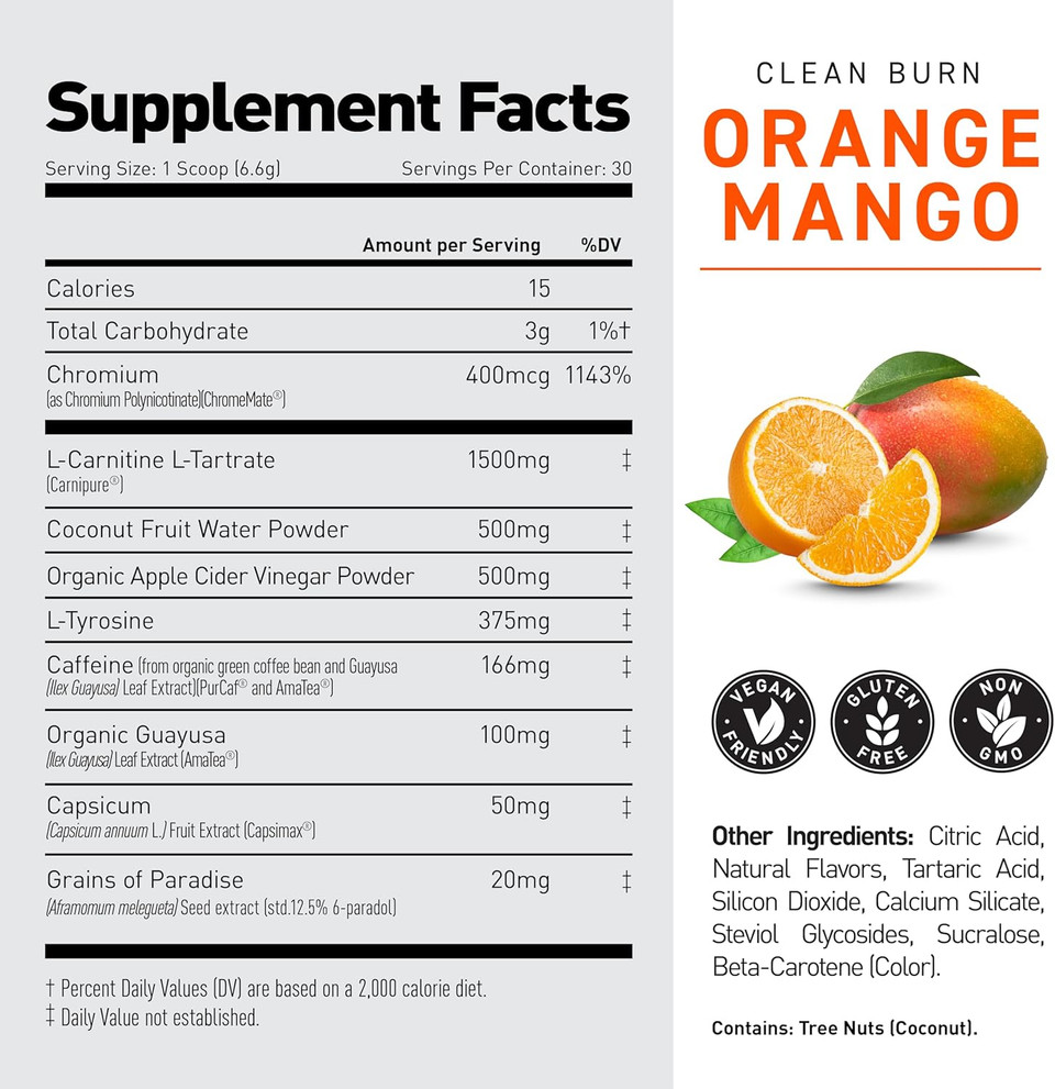 Kaged Thermogenic Clean Burn Caps For Men & Women Weight Management Supplement Caffeine-Free 90 Servings