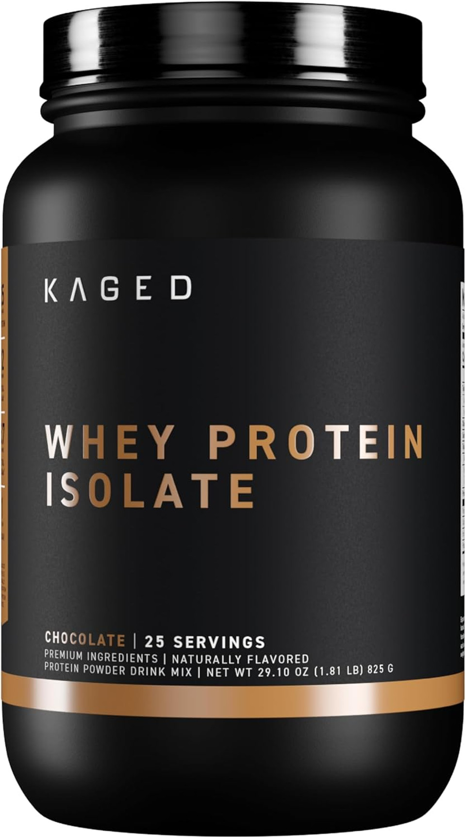 Kaged Whey Protein Isolate Powder, Chocolate, 100% Pure Low Lactose Whey, Post Workout Recovery Drink, Support Muscle-Building, 25G Per Serving, Amazing Taste And Easy Mix For Shake, 25 Serving