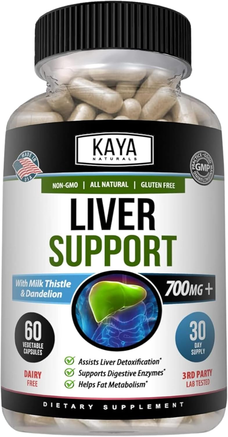 Kaya Naturals Liver Cleanse Detox & Repair - Milk Thistle Supplement - Liver Detox For Women And Men - Artichoke Extract And Dandelion Root Capsules - 60 Count