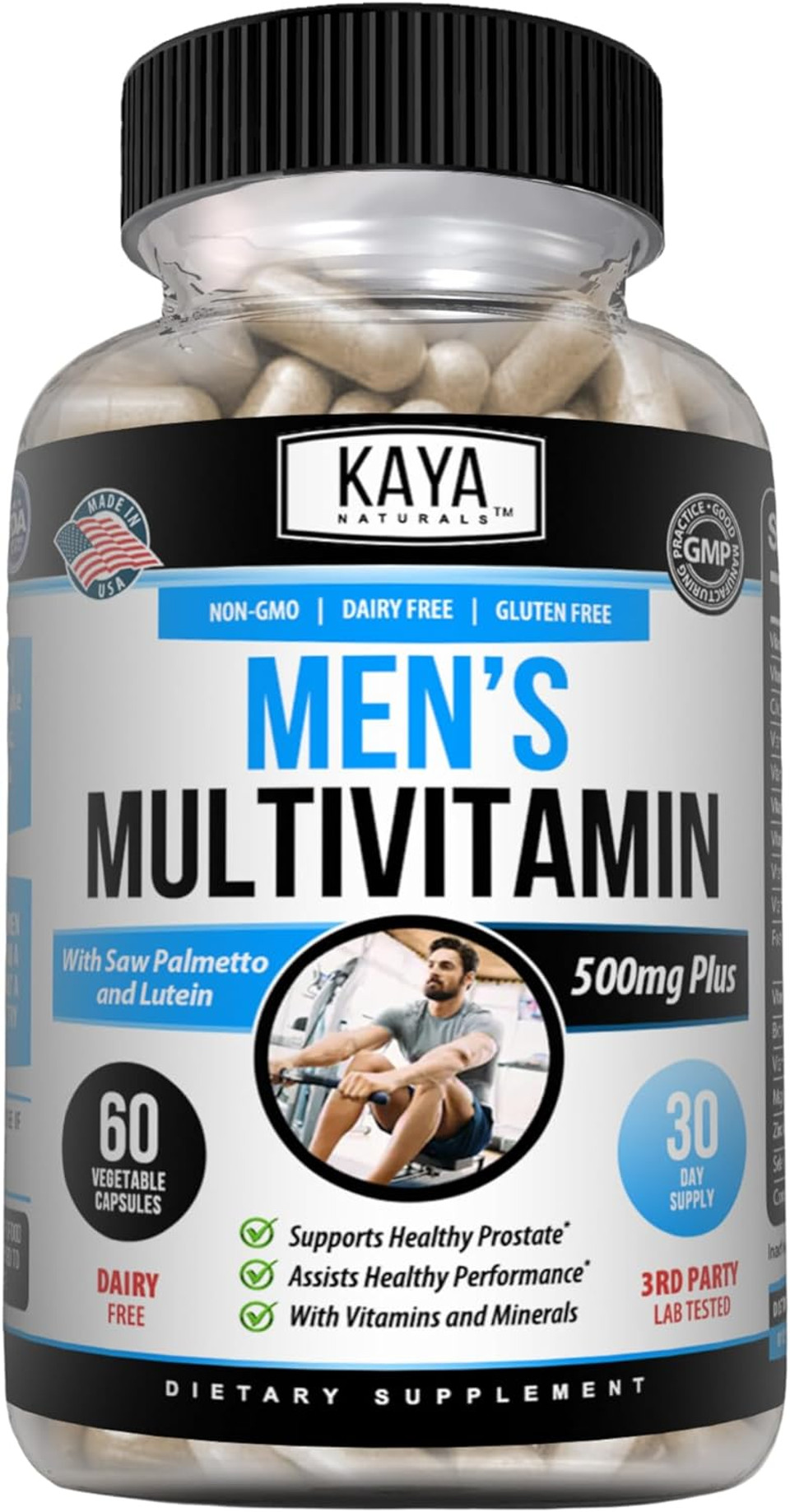 Kaya Naturals Multivitamin For Men - Men'S Prostate Multivitamin - Multi Mineral Daily Supplement - Pills For Men - Supports Healthy Prostate - Vitaminas Para Hombres - 30 Veggie Capsules