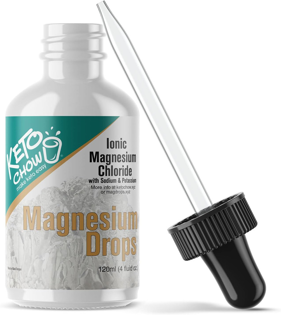 Keto Chow Ionic Magnesium Chloride Supplement Drops | Provides Magnesium, Eletrolytes & Trace Minerals The Body Needs | Sourced From Utah'S Great Salt Lake | On The Go Container | 24Ml Pocket Flask