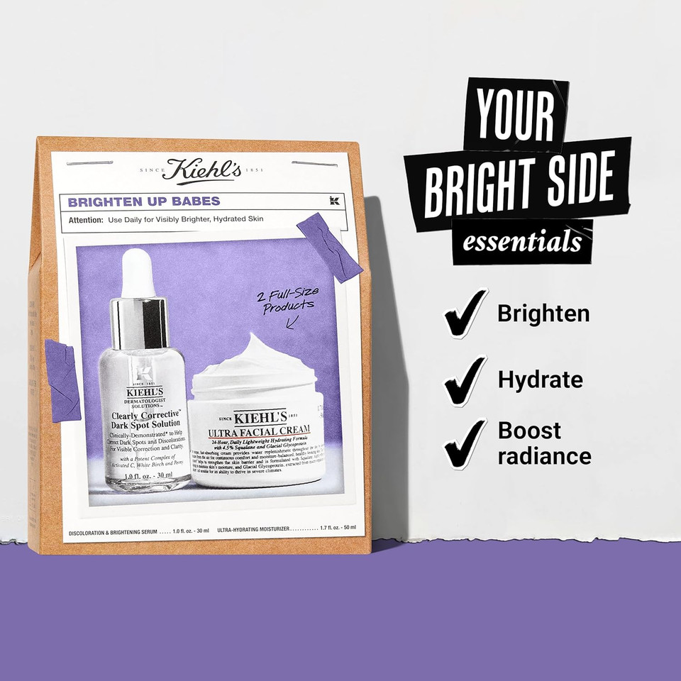 Kiehl'S Brightening Skincare Set - 104 Value Routine Including Dark-Spot Fading Serum And Best-Selling Moisturizer - Brighten & Hydrate Skin
