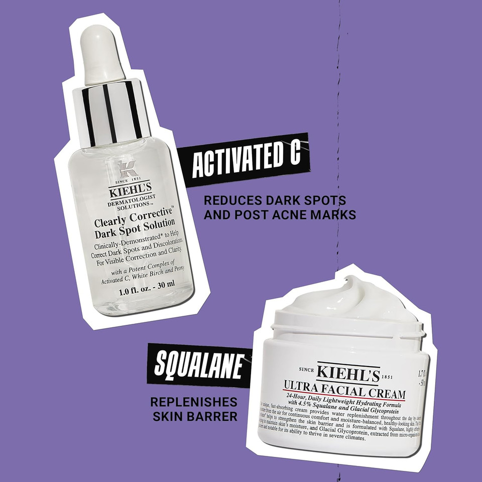 Kiehl'S Brightening Skincare Set - 104 Value Routine Including Dark-Spot Fading Serum And Best-Selling Moisturizer - Brighten & Hydrate Skin