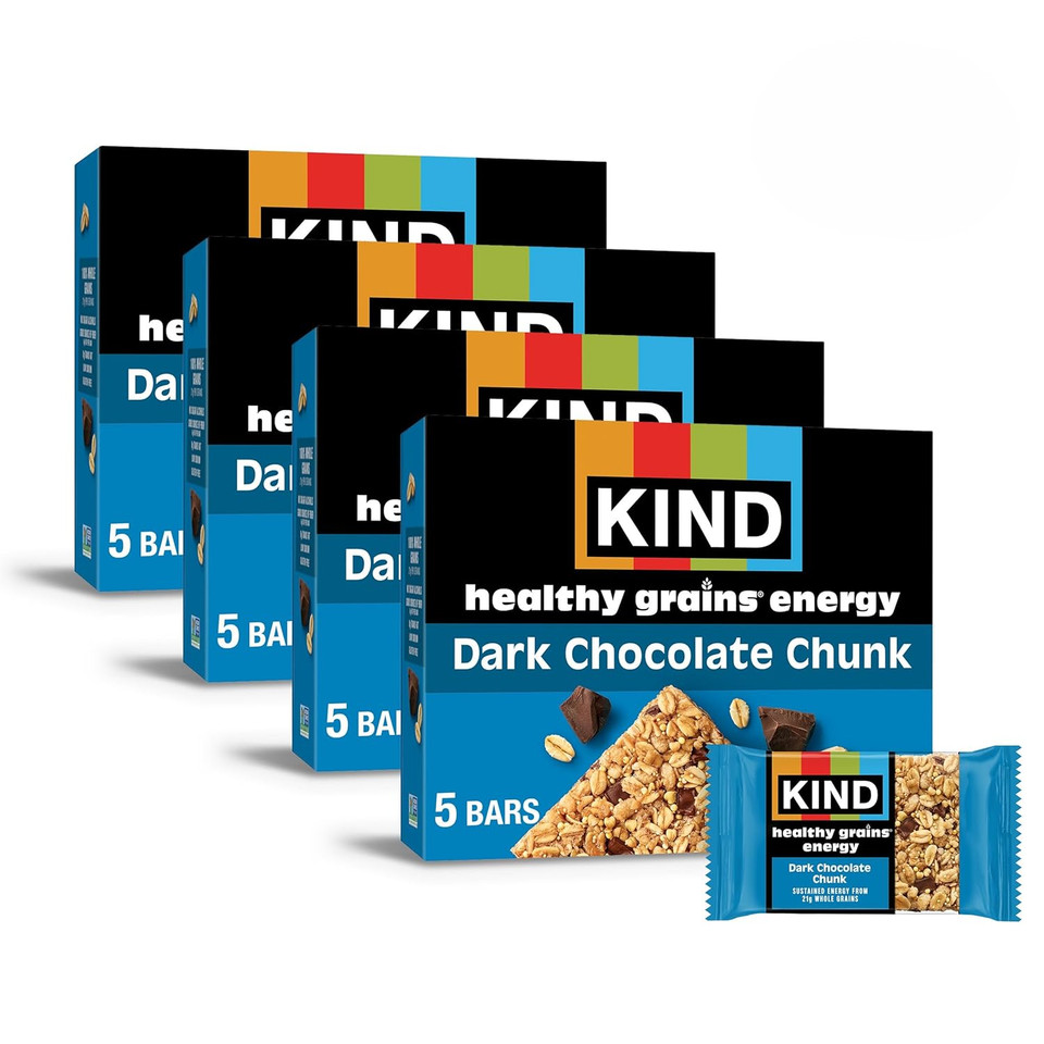 Kind Healthy Grains Energy Bars, Peanut Butter Dark Chocolate, 18G Whole Grains, Made With Super Grains, Gluten Free Snacks, 40 Ct