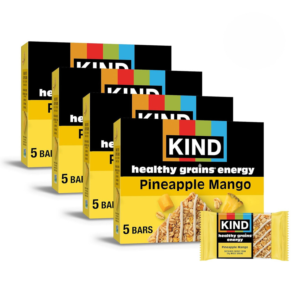 Kind Healthy Grains Energy Bars, Strawberry Banana, 19G Whole Grains, Made With Super Grains, Gluten Free Snacks, 40 Ct