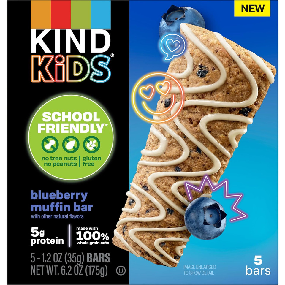 Kind Kids Snacks, Chocolate Chip Bar, Tree Nut And Peanut Free, Gluten Free, Whole Grains And Oats, 5G Protein, 5 Count