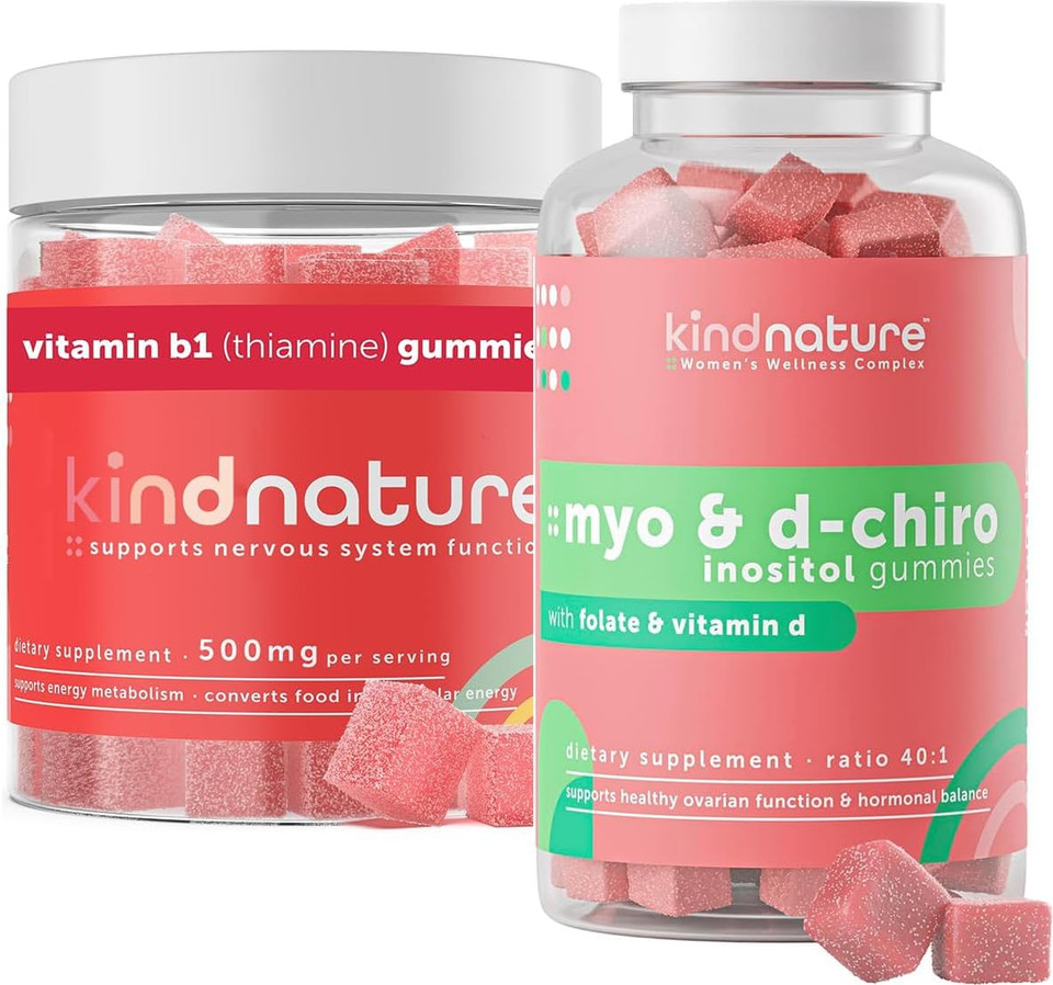 Kind Nature Myo-Inositol & Vitamin B1 Wellness Bundle - Hormonal Balance & Nervous System Support Gummies