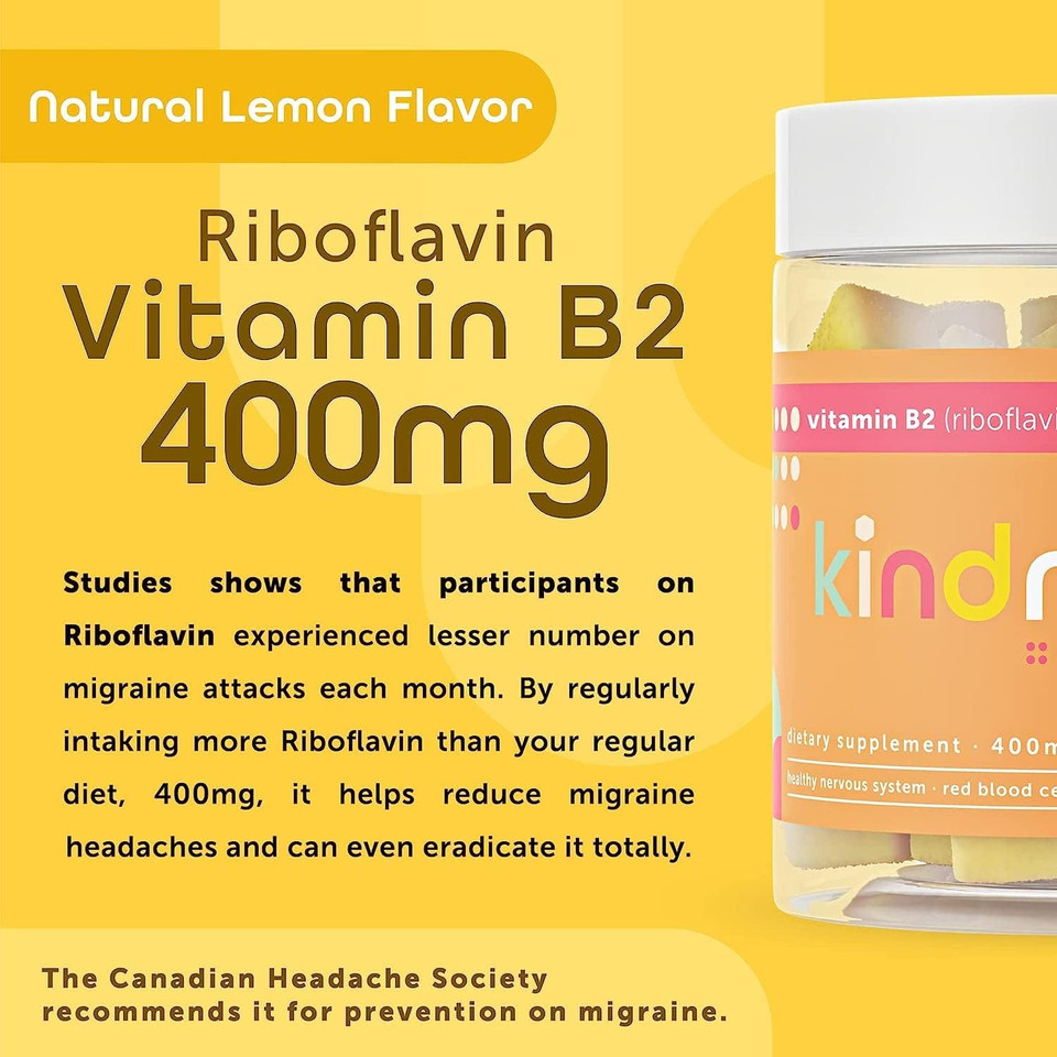 Kind Nature Vitamin B2 Riboflavin 400Mg & Potassium Gummies For Adults & Kids - Potassium Supplement 500Mg & Riboflavin 400Mg Chewable Gummies