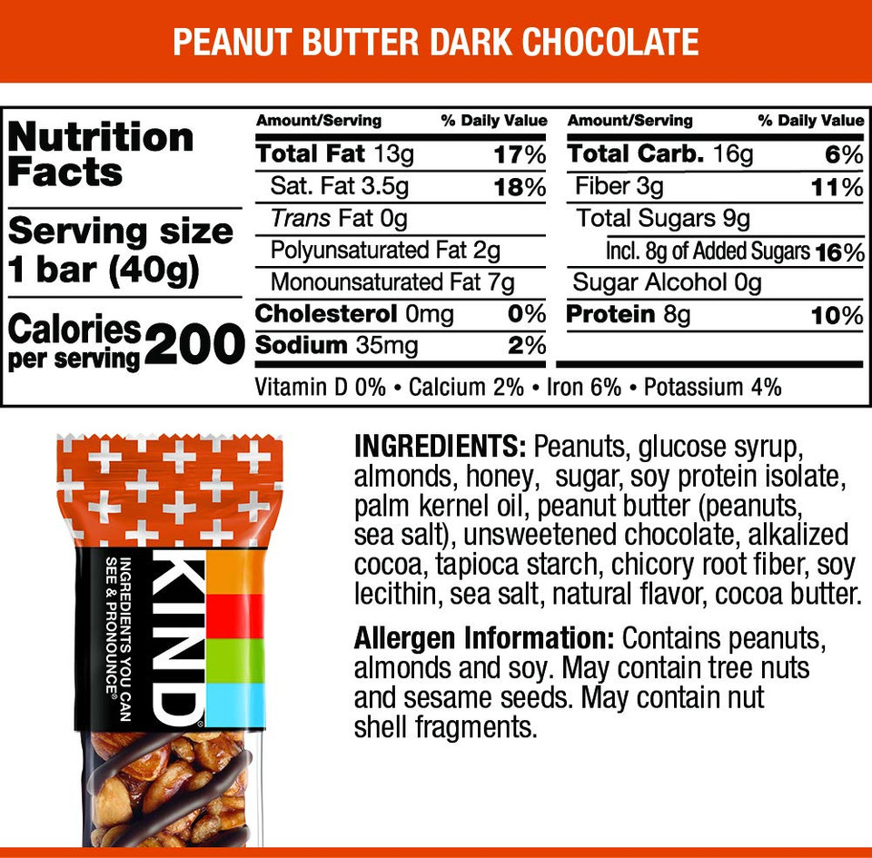Kind Nut Bars, Dark Chocolate Cherry Cashew, Healthy Snacks, Gluten Free, 4G Protein, 6 Count