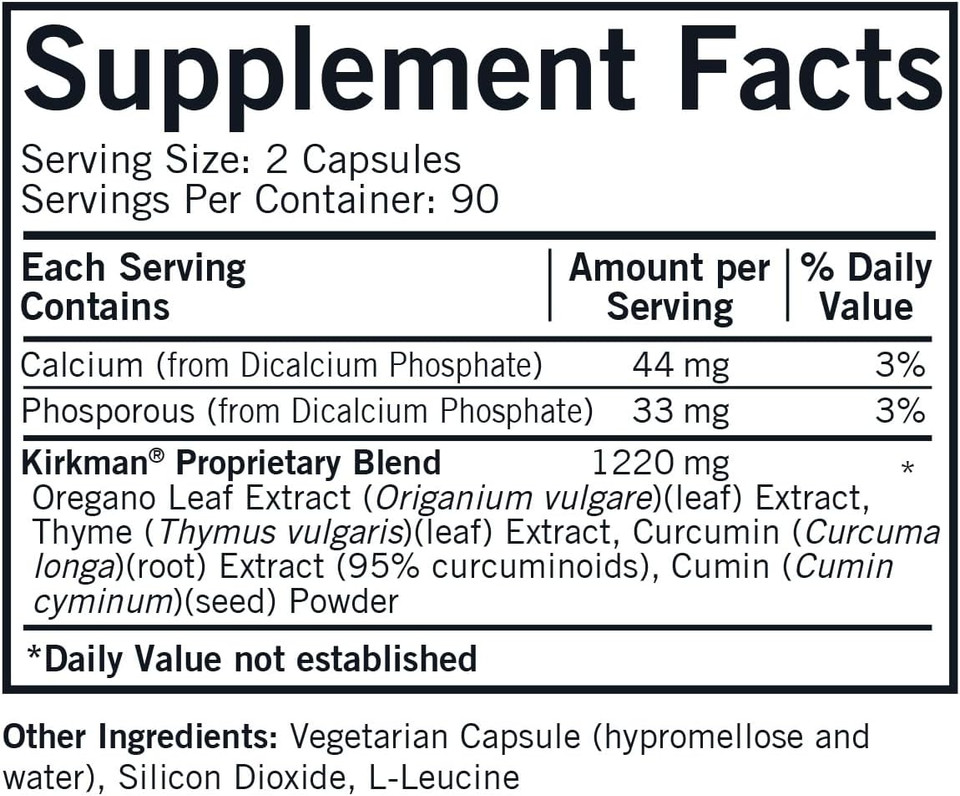 Kirkman Cd-Herbal - Hypoallergenic -180 Vegetarian Capsules