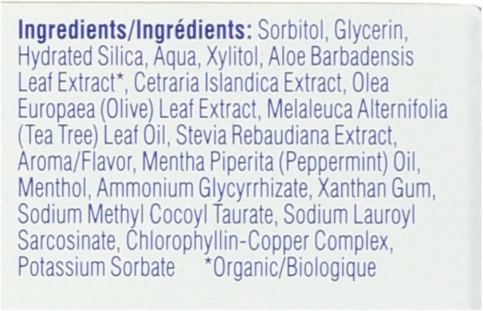 Kiss My Face Super White Cool Mint Gel Toothpaste, Sls And Fluoride Free, Removes Plaque And Prevents Tartar, With Added Tea Tree Oil, Aloe And Iceland Moss, 4.5 Oz