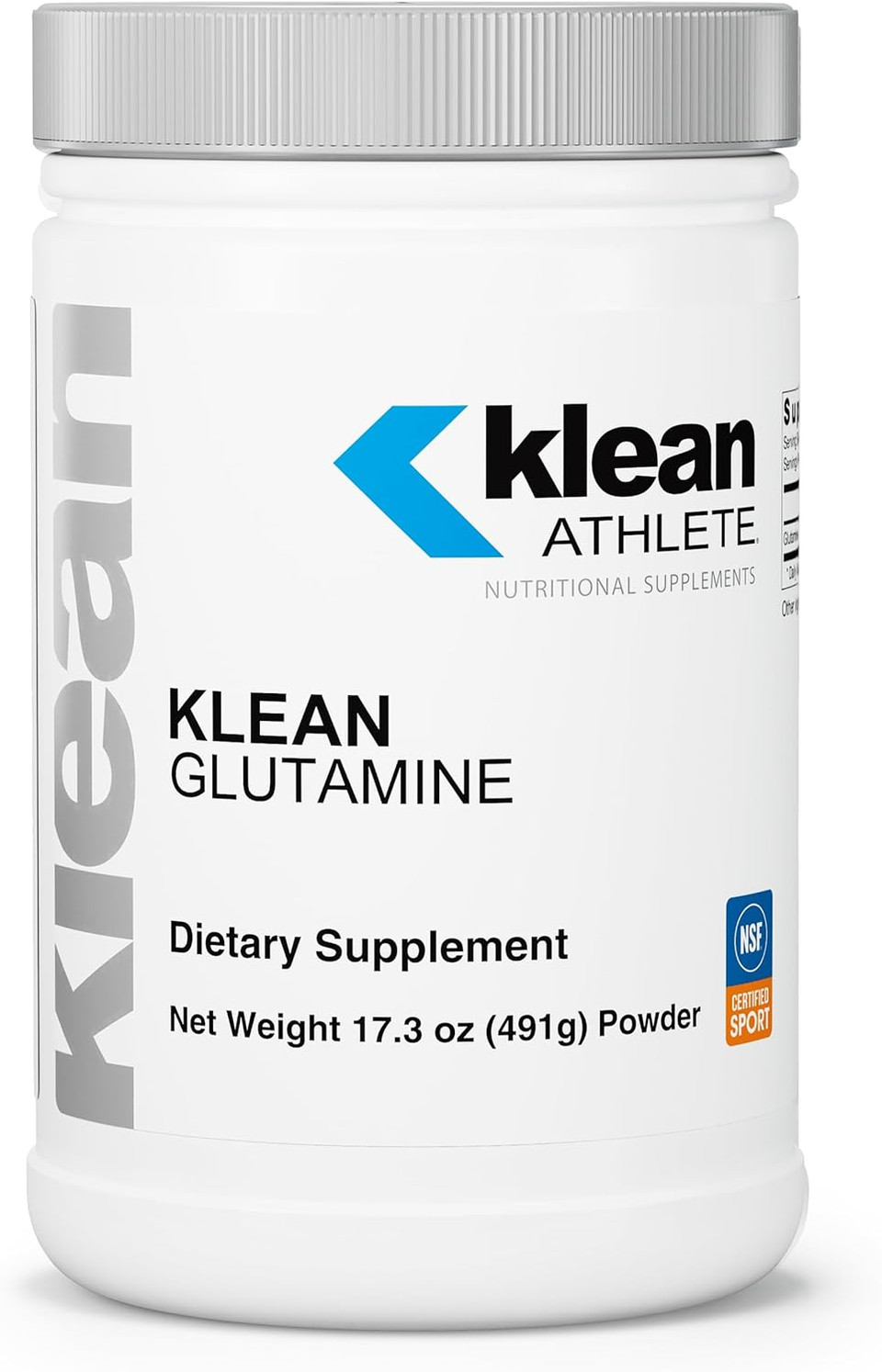 Klean Athlete Klean Glutamine - Immunity Support & Gut Health* - Amino Acids Supplement - Nsf Certified For Sport - Non-Gmo, Gluten Free & Vegan - 17.3 Oz