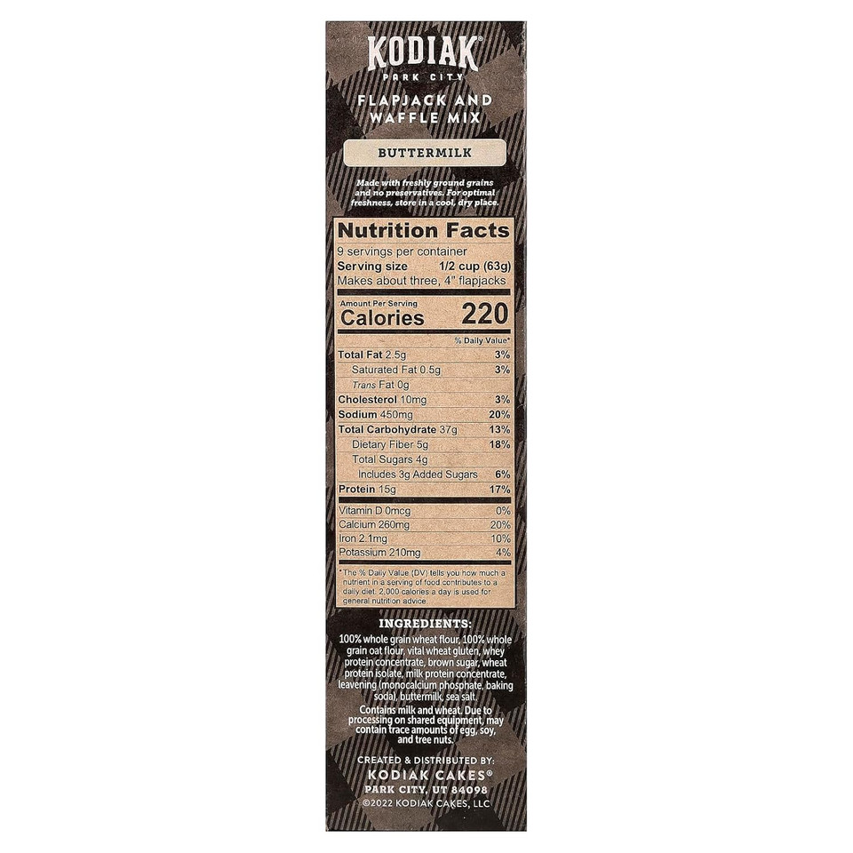 Kodiak, Power Cakes Flapjack And Waffle Mix, 20 Ounce
