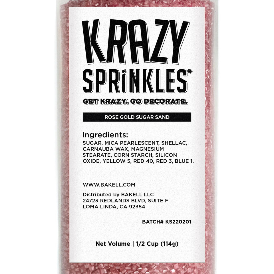 Krazy Sprinkles Silver Pearl Sugar Sands - (1/2 Cup 1X Jar) | Perfect For Baking, Ice-Cream & Decorative Needs By Bakell