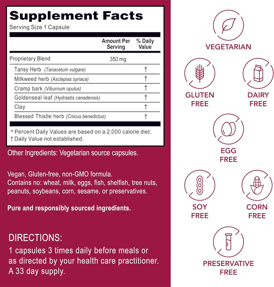Kroeger Herb Products, Candida Formula #2, Cleanse Support, Detox For Natural Candida Cleanse, Helps Gut And Vaginal Health, Yeast Supplement, Candida Overgrowth, Intestinal Supplement, Made In Usa