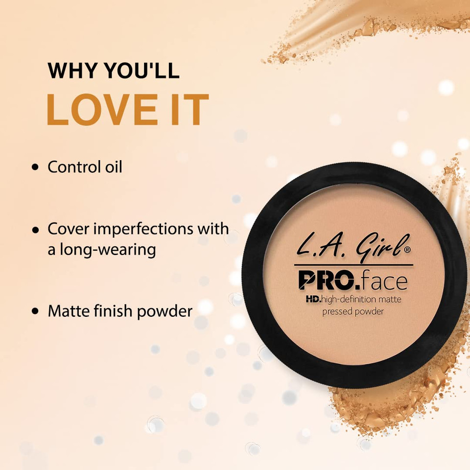 L.A. Girl Pro.Face Matte Pressed Powder, Buff Gpp606