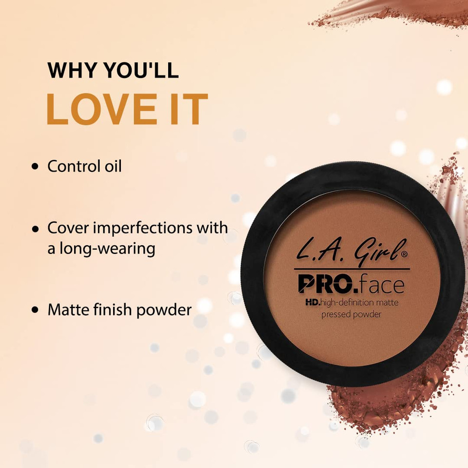 L.A. Girl Pro.Face Matte Pressed Powder, Cocoa Gpp615