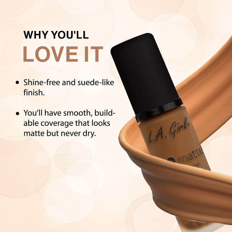 L.A. Girl Pro.Matte Foundation, Sandy Beige Glm718