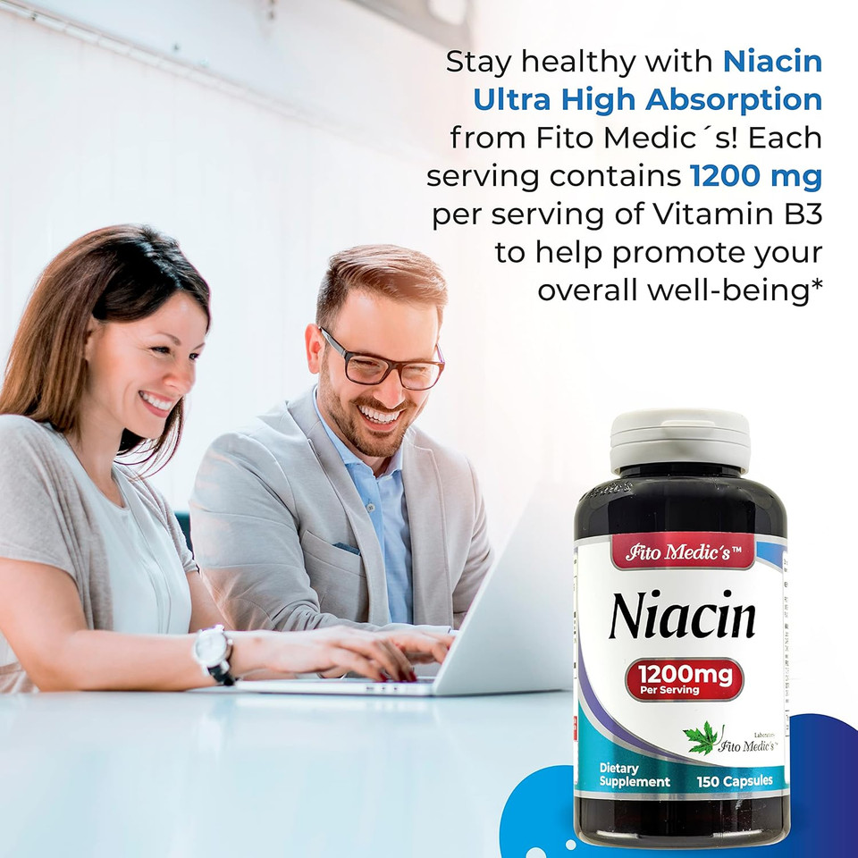 Lab - Niacin - Vitamin B3-1200 Mg Per Serving, 150 Capsules Of - Vitamin B3 Niacin - Ultra High Absorption