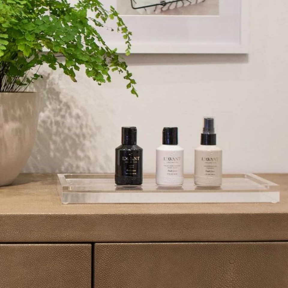 L'Avant Collective Kitchen Essentials Mini Travel Set Dish Soap, Hand Soap, Multipurpose Surface Cleaner High Performing Notes Of Ylang Ylang, Bamboo, Lavender, Geranium Fresh Linen Scent 3X 2Oz