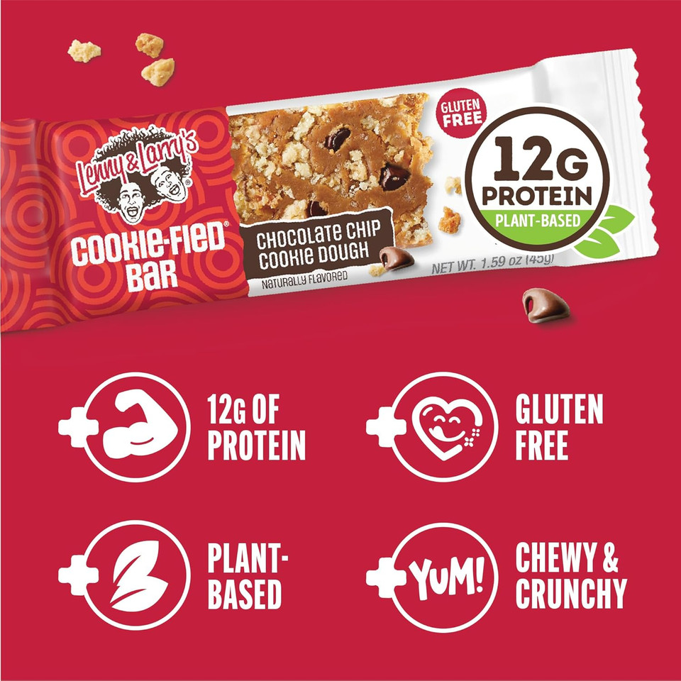 Lenny & Larry'S Cookie-Fied Protein Bar  Cookies & Creme Vegan Protein Bars 9X45G  Healthy Snacks With 12G Plant Protein & 5G Fiber  Gluten Free Power Bar, Keto Friendly, Non-Gmo & Vegan
