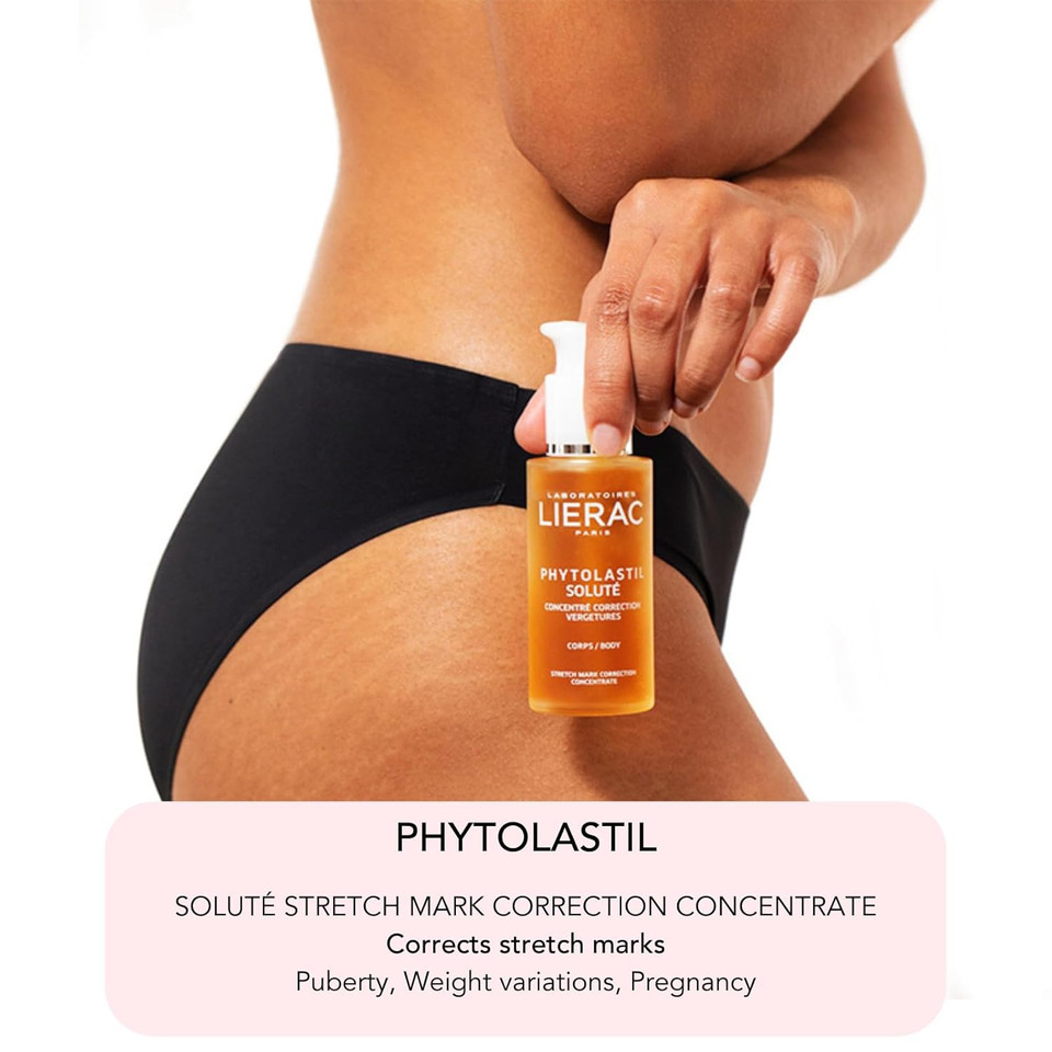 Lierac Phytolastil Stretch Mark Removal Serum - Firms Skin, Fades Cellulite, Diminishes Stretch Marks On Breasts, Abdomen, Hips And Thighs - Hydrating & Firming Solution For All Skin Types - 75Ml