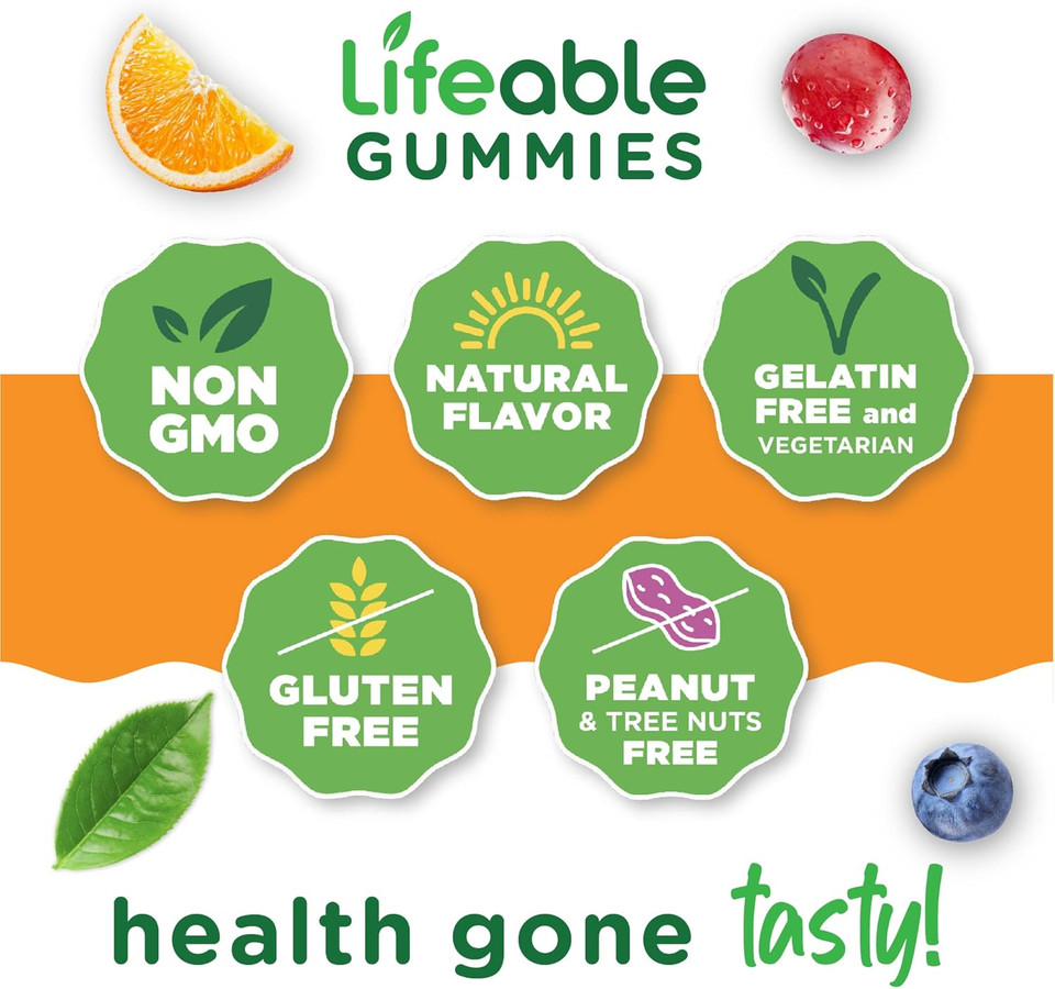 Lifeable Black Cohosh Gummies | 500 Mg | Black Cohosh For Menopause Hot Flashes And Night Sweats Relief For Women | Non Gmo And Vagan Herbal Supplements | 90 Gummies