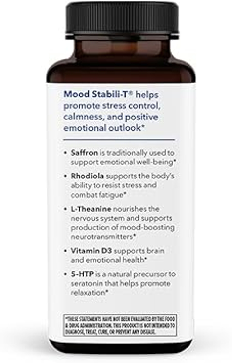 Lifeseasons - Mood Stabili-T - Positive Mood Booster - Enhanced Calmness And Happiness - Relaxed And Balanced Mind - Contains Rhodiola, Ginkgo Biloba, And Vitamin D3 - (60 Capsules)