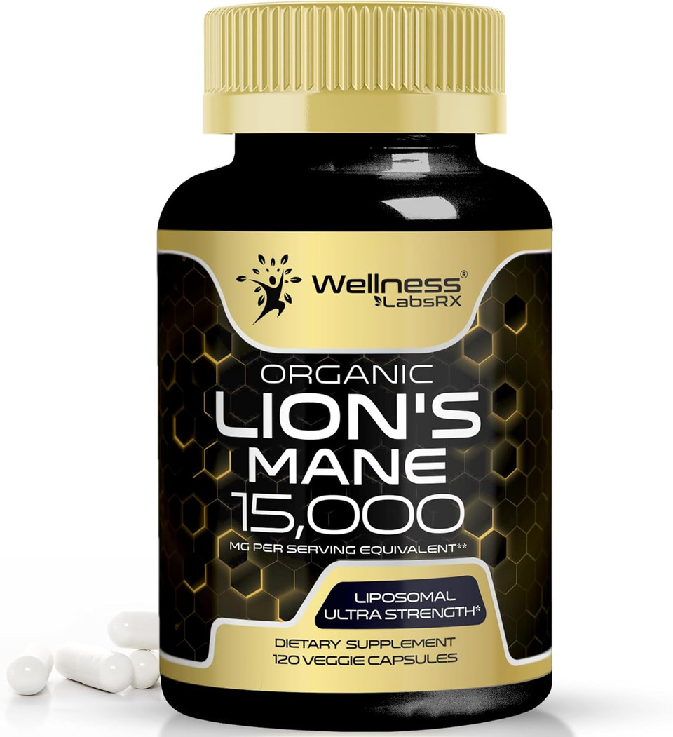 Lions Mane Supplement Capsules - 120 Count - Mushroom Supplement, Brain Supplements For Memory And Focus, Lion'S Mane Mushroom Capsules - Cognitive & Immune Support, Focus Supplement - 2 Pack