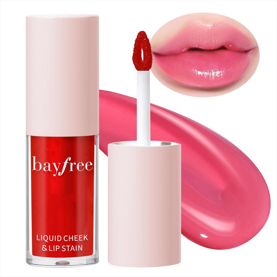 Liquid Cheek & Lip Stain, Korean Lip Tint With Moisturizing & Weightless, Non-Sticky, Long-Lasting, Kiss-Proof, All Long-Wearing, Vegan Makeup (Sheer Berry)