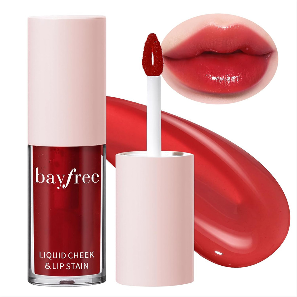 Liquid Cheek & Lip Stain, Korean Lip Tint With Moisturizing & Weightless, Non-Sticky, Long-Lasting, Kiss-Proof, All Long-Wearing, Vegan Makeup (Tomatoes Red)