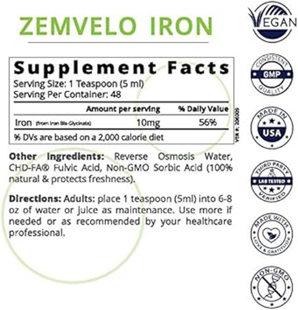 Liquid Ionic Iron Supplement | Iron Deficiency | Hormone Support | Energy Support | Encourage Healthy Muscles