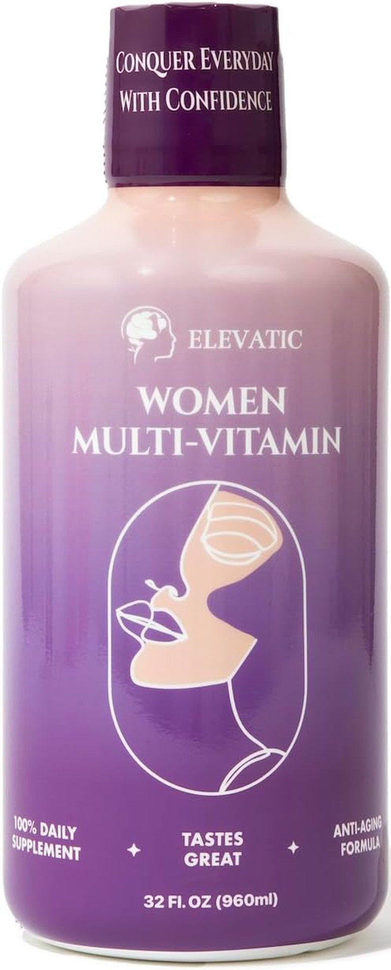 Liquid Multivitamin For Women - 32Fl.Oz (960Ml) - Unlock The Secret Recipe | Energy And Beauty Booster | 100% Organic Aloe Vera Liquid Multivitamin For Glowing Skin And Vibrant Health