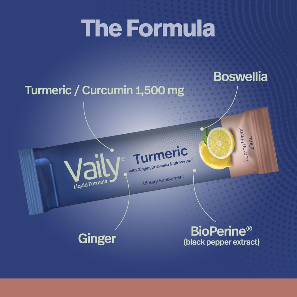 Liquid Turmeric Formula  Enhanced Absorption 1500 Mg - Lemon Flavor, 15 Sticks