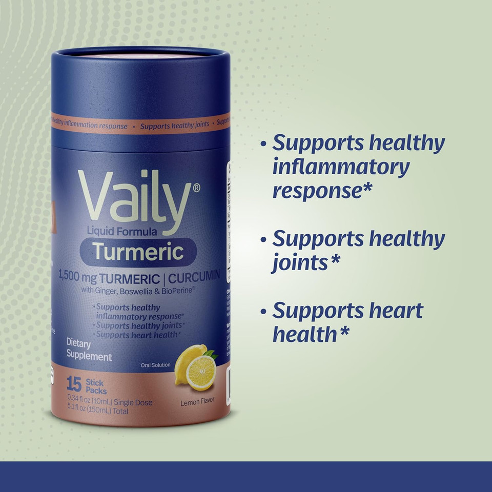 Liquid Turmeric Formula  Enhanced Absorption 1500 Mg - Lemon Flavor, 15 Sticks