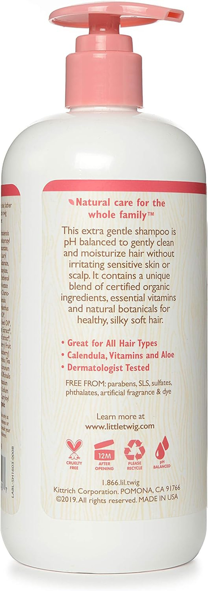 Little Twig Shampoo, Natural Plant Derived Formula, Berry Pomegranate, 17 Fl Oz