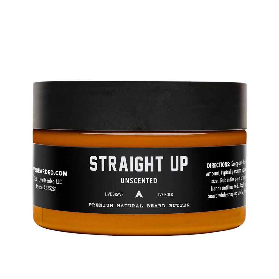 Live Bearded Beard Butter, 3 Fl Oz - Made In The Usa - All-Natural Leave-In Conditioner And Softener With Shea | 1880 Scent - Bourbon, Bitters, Citrus