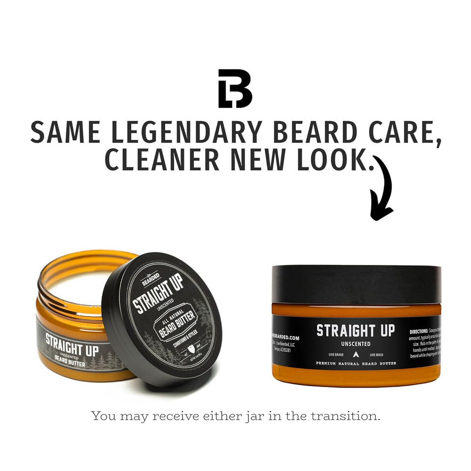 Live Bearded Beard Butter, 3 Fl Oz - Made In The Usa - All-Natural Leave-In Conditioner And Softener With Shea | 1880 Scent - Bourbon, Bitters, Citrus