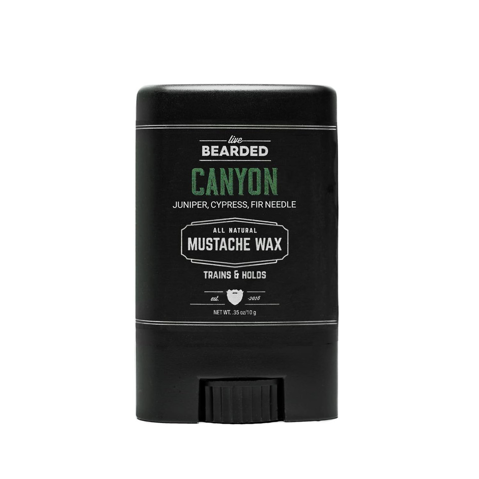 Live Bearded Mustache Wax Stick, 0.35 Oz - Made In The Usa With All-Natural Ingredients - Medium Hold Stache And Beard Styling For Men | Wingman - Citrus, Clove, Vanilla