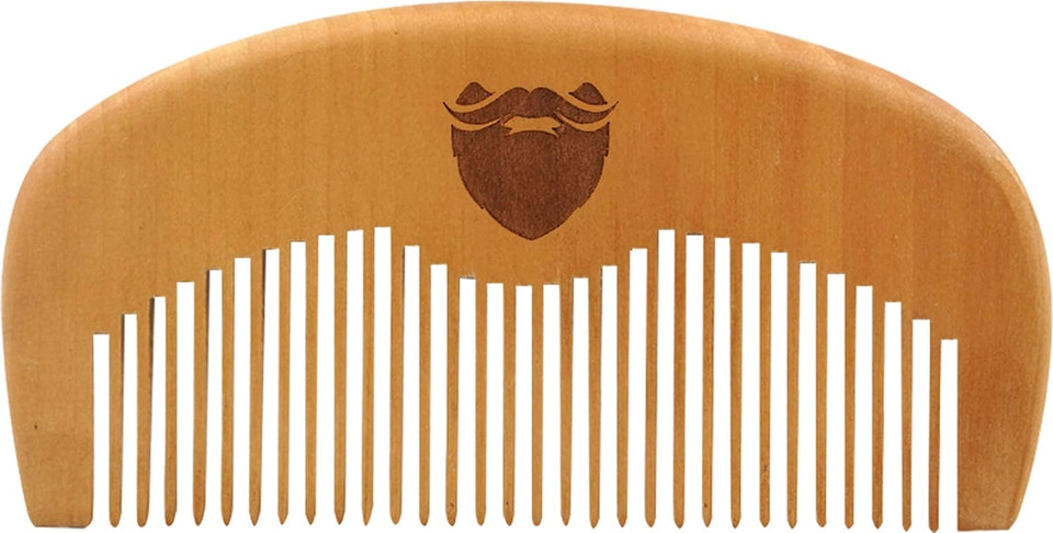 Live Bearded Premium All-Natural Wooden Beard Comb - Anti-Static - Reduce Snagging, Damage And Ingrown Hairs - Keep Mustache Off Your Lip - Fits In Pocket - Easy Daily Grooming