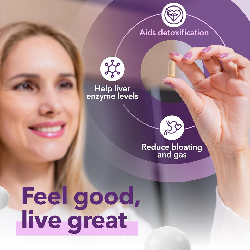 Liver Cleanse Detox & Repair Fatty Liver Supplements 28-In-1 Advanced Herbal Liver Health Supplement Formula - Milk Thistle Silymarin, Artichoke Extract, Dandelion & Apple Cider Vinegar - 60 Pills