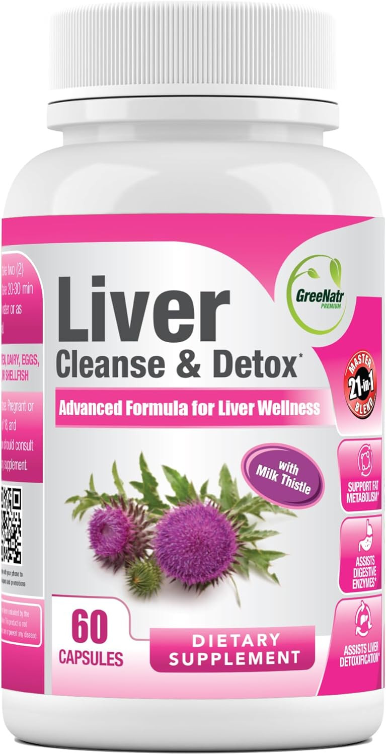 Liver Cleanse Detox & Repair Formula - Milk Thistle, Berberine, Ginger, Beet Root, Dandelion Root, Artichoke Extract, And Chanca Piedra For Optimal Liver Health Support (1 Bottle)