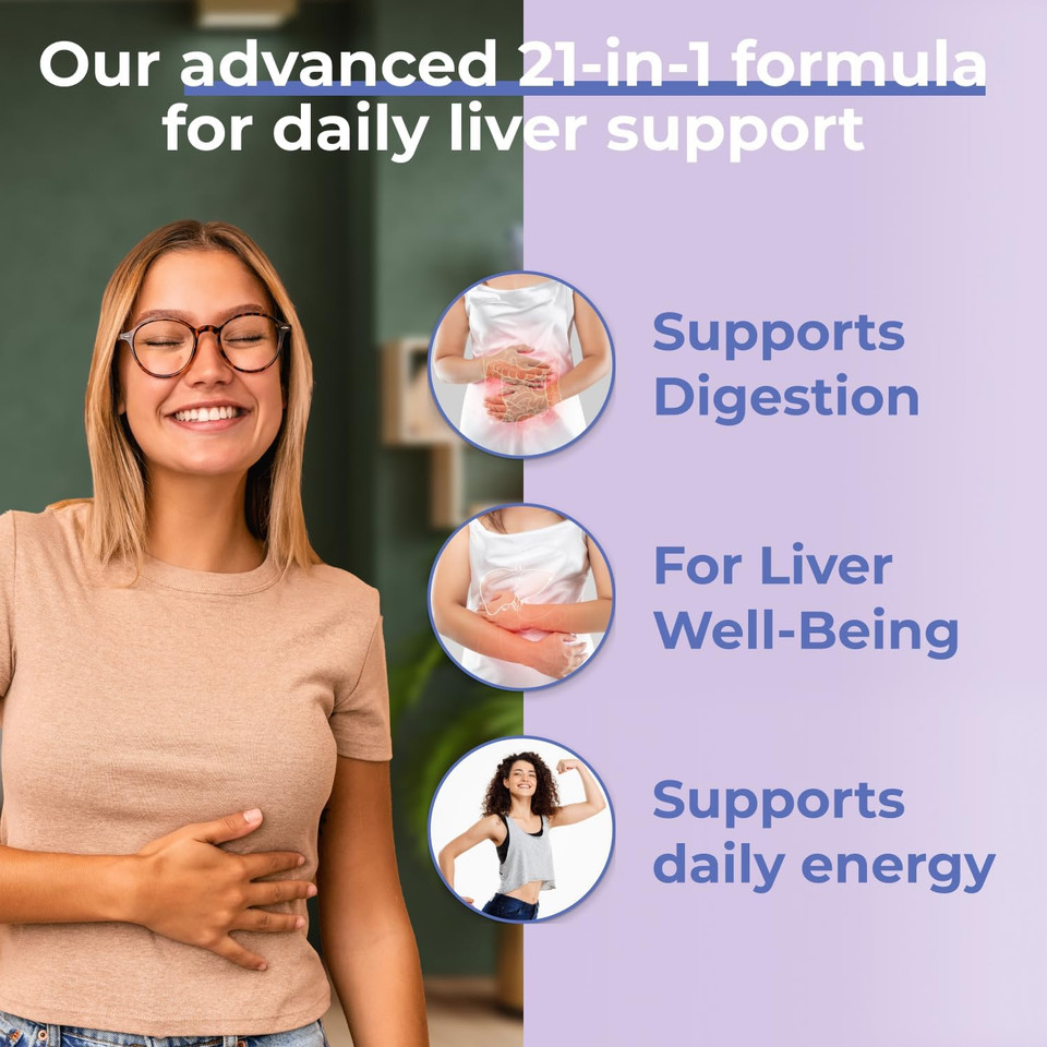 Liver Shield & Cleanse | Herbal Liver Cleanse Detox & Repair Supplement | Milk Thistle & Artichoke Extract Supplements | Fatty Liver & Health Support | 60 Capsules For Men And Women