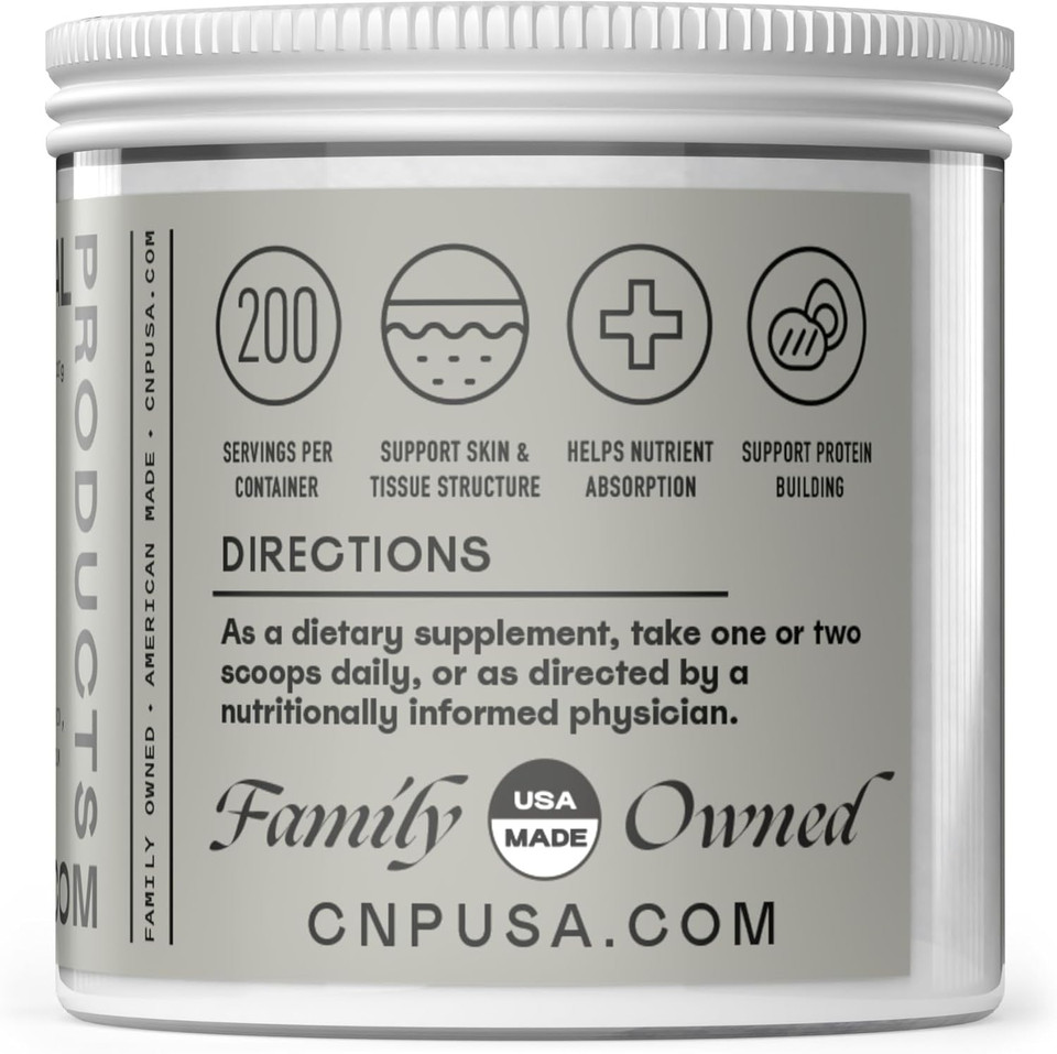 L-Lysine Powder Supplement - Bulk L-Lysine 8Oz, 200 Servings